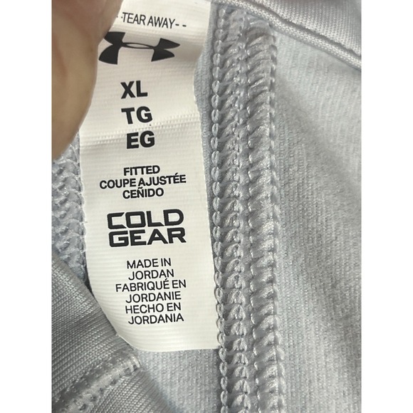 NWT XL UNDER ARMOUR Rebel Light Gray ColdGear Cozy Half-Zip Pullover (2237) - Picture 6 of 10